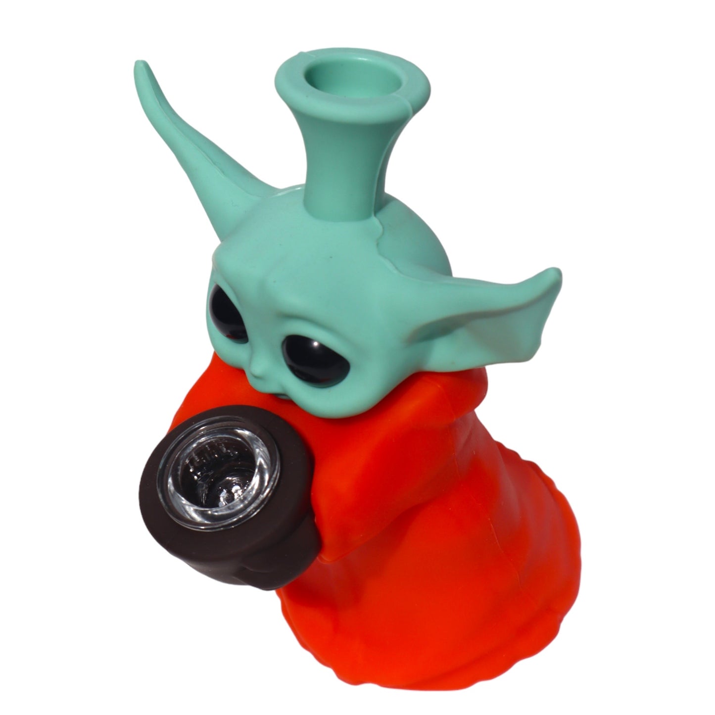 Star Wars Rebel Yoda Silicone Water Bong Pipe - Rebel Grogu " The Rebel" - Orange