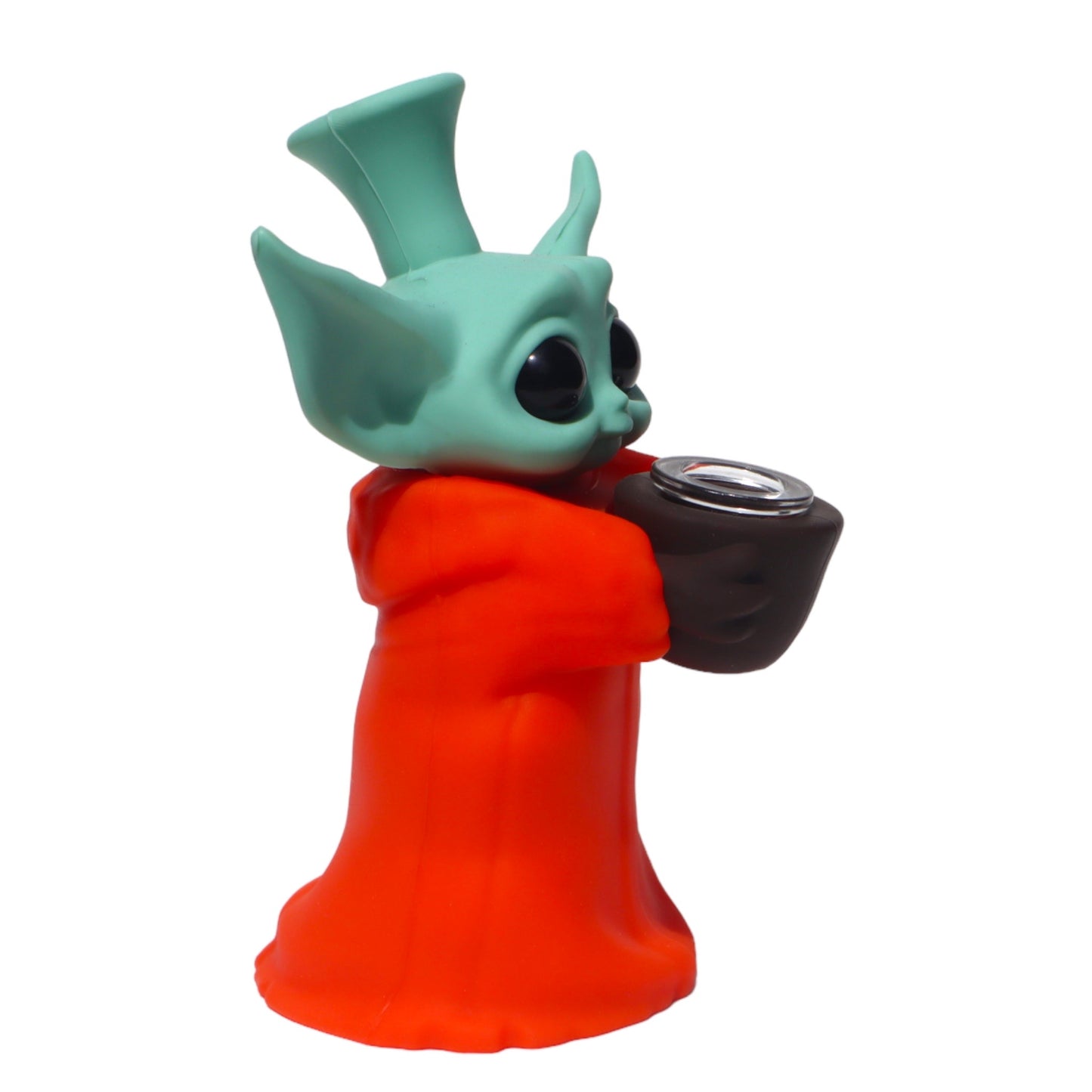 Star Wars Rebel Yoda Silicone Water Bong Pipe - Rebel Grogu " The Rebel" - Orange